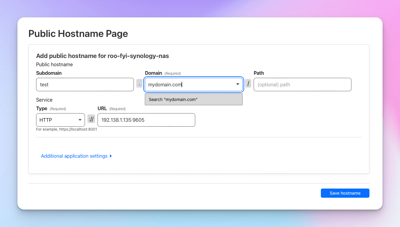 Confirm add public hostname